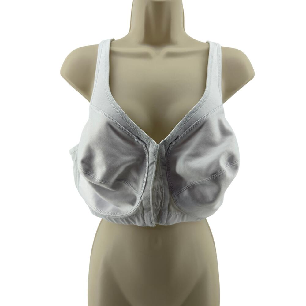 Glamorise White Magic Lift Front-Close Wire-Free Bra Style 1265 44B